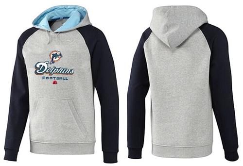 NFL Men's Nike Miami Dolphins Critical Victory Pullover Hoodie - Grey/Black